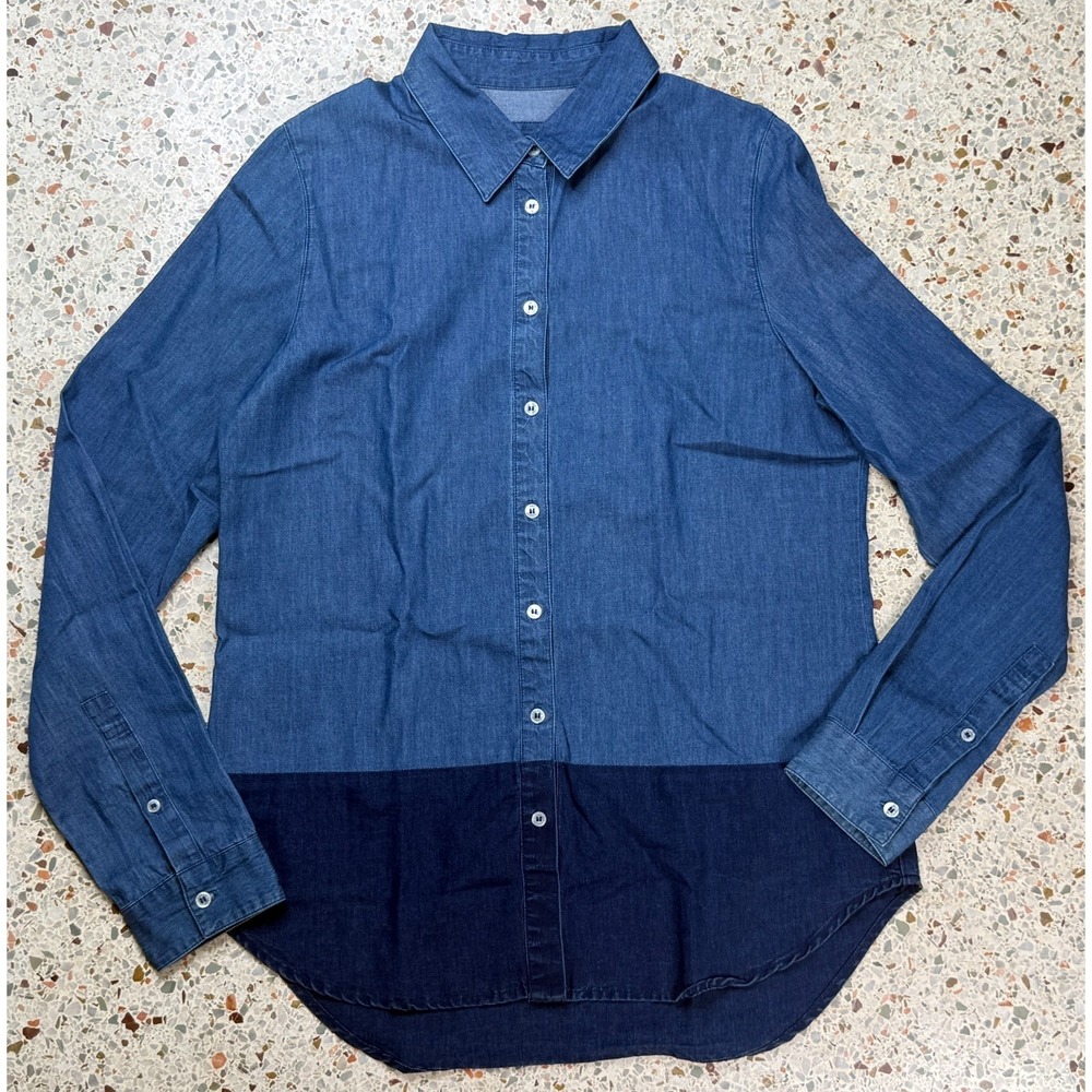 Lacoste Devanlay Women's Two-Toned Button Up Light Casual Shirt Size 38
